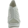 thumbnail image 4 of Top Moda Denver-1 Women's Bird Cage Gladiator Wedge Heel Sandals Platform ShoesTop Moda Denver-1 Women's Bird Cage Gladiator Wedge Heel Sandals Platform Shoes WHITE 6, 4 of 6