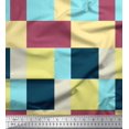 thumbnail image 1 of Soimoi Velvet Fabric Geometric Color Block Print Sewing Fabric Yard 58 Inch Wide, 1 of 1