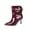 Wine, variant on Dasayo Ankle Women's Boots Wide Width Black Slouch Snip Toe High Heel Faux Leather Dressy Boots Womens Shoes 36