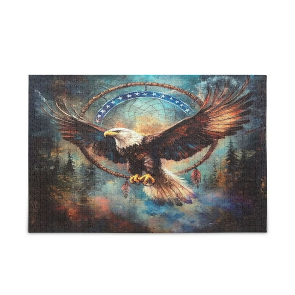 WOBOGO Eagle Soaring in The Sky Puzzle Challenge 500 Piece Jigsaw Suitable for Game Night Finished Size 20.5 x 14.9in