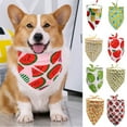 thumbnail image 1 of Cheers.US Spring and summer pet triangle Scarf Cotton dog saliva scarf fruit dinosaur watermelon dog dog cat, 1 of 3