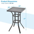 thumbnail image 3 of Gymax Table de Bar d'Extérieur 24 Pieds' Table de Patio Hauteur Bar avec Dessus de Table en Aluminium, 3 of 6