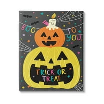 Stupell Industries Boo To You Fun Jack-O-Lanterns Graphic Art Gallery Wrapped Canvas Print Wall Art, Design by Lisa Barlow