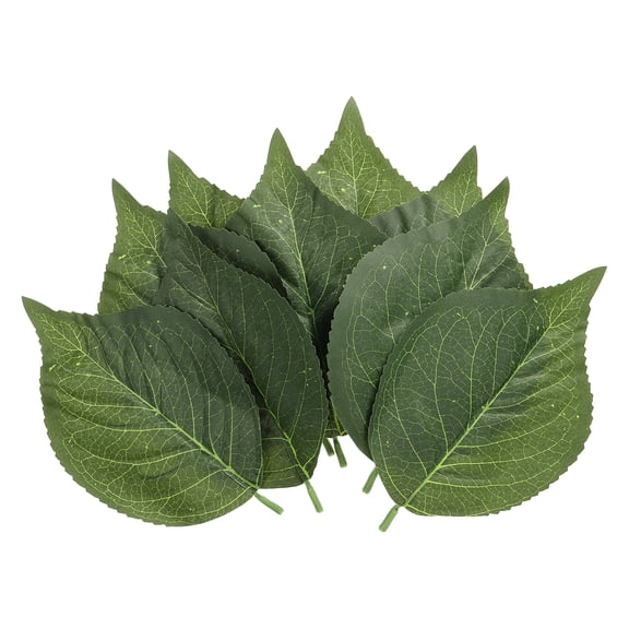 Uxcell 6.3x4.33" Artificial Silk Hydrangea Leaf, 40 Pcs Artificial Greenery Fake Leaves Crafts for DIY Wedding Bouquets