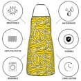 thumbnail image 6 of Gaeub Banana A Kitchen Cooking Aprons Adjustable Bib Apron Waterdrop and Oil Resistant Kitchen Chef Apron for Women Men, 6 of 7