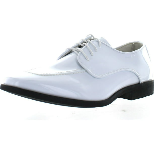 non patent leather shoes with tuxedo