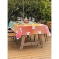 thumbnail image 2 of Easter Outdoor Tablecloth - 60x84 Inch Rectangle Dining Table Cover, Spring Rabbits Silhouette Rainbow Ombre Art Waterproof Outdoor Table Cloth with Umbrella Hole & Zipper for Picnic/Patio/Party, 2 of 7