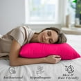 thumbnail image 6 of Amay Organic Cotton Pillowcases, Set of 2 Soft & Breathable 500TC Luxury Classic Weave Pillow Covers, Todller Size, Cooling & Durable Hotel Quality Bedding Essentials,Hot Pink, 6 of 7