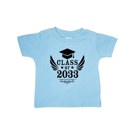 

Inktastic Class of 2033 with Graduation Cap and Wings Gift Baby Boy or Baby Girl T-Shirt