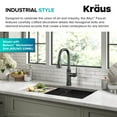 thumbnail image 4 of KRAUS Allyn Industrial Pull-Down Single Handle Kitchen Faucet in Spot-Free Black Stainless Steel, 4 of 7