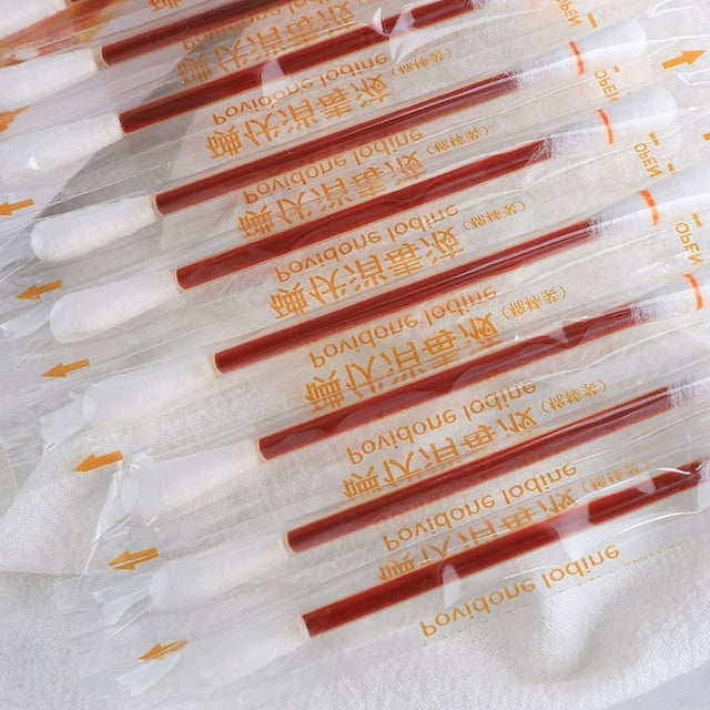 VONKY 50pcs Disposable Cotton Swabs Portable Double Head Fast Cleaning Stick Cotton Swabs