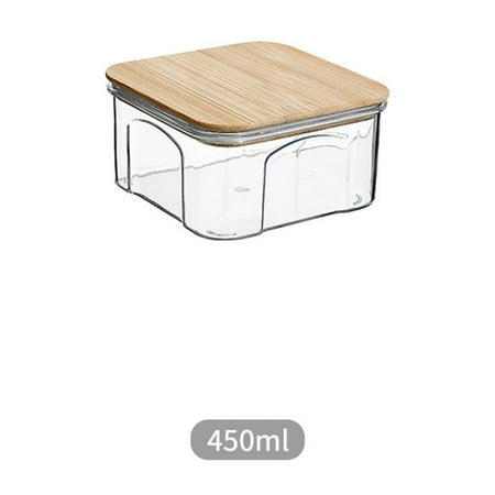 Bamboos Covered Grain Storage Container | 5-Gallon Plastic Transparent Sealed Jar with Natural Bamboo Lid | Airtight Food Pantry Organizer for Rice, Beans, Pasta & Dry Goods