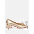 thumbnail image 6 of Laga Metallic Low Block Heel Ballerinas, 6 of 10