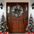 thumbnail image 6 of 20" Christmas Wreath for Front Door Christmas Wreaths with Light String Christmas Decoration for Indoor Outdoor Door Winter Wreath for Window Wall Decor, 6 of 8