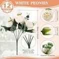 thumbnail image 2 of 24 Bundles Artificial Peonies Flowers Wedding Faux Flowers Silk Peony Bouquet Bulk Bride Fake Florals Arrangements for Table Centerpieces Wedding ​Party Vase Decor (Light Pink), 2 of 5