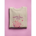 thumbnail image 3 of Thinking About You, Cupig Sweatshirt Women -Smartprints Designs, Female x-Large, 3 of 4