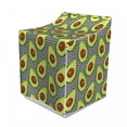 thumbnail image 1 of Avocado Washer Cover, Pattern with Delicious Vegan Elements on Monochrome Zigzag Background Print, Washroom Decor with Dust Protection, 29" x 28" x 40", Black Brown Green, by Ambesonne, 1 of 3