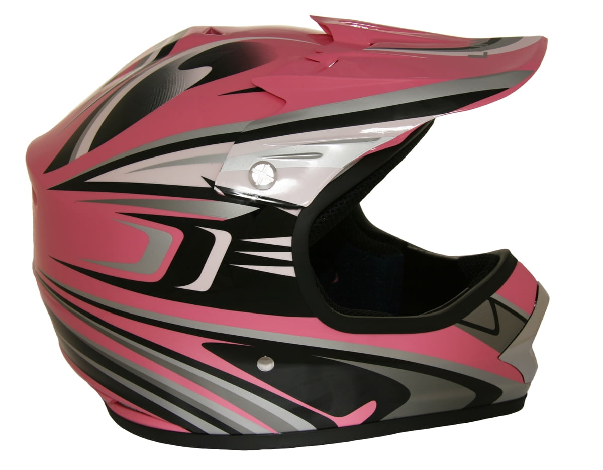 pink youth atv helmet