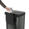 thumbnail image 4 of Glad 13 Gallon Stainless Steel Step Trash Can, Pewter, 4 of 6