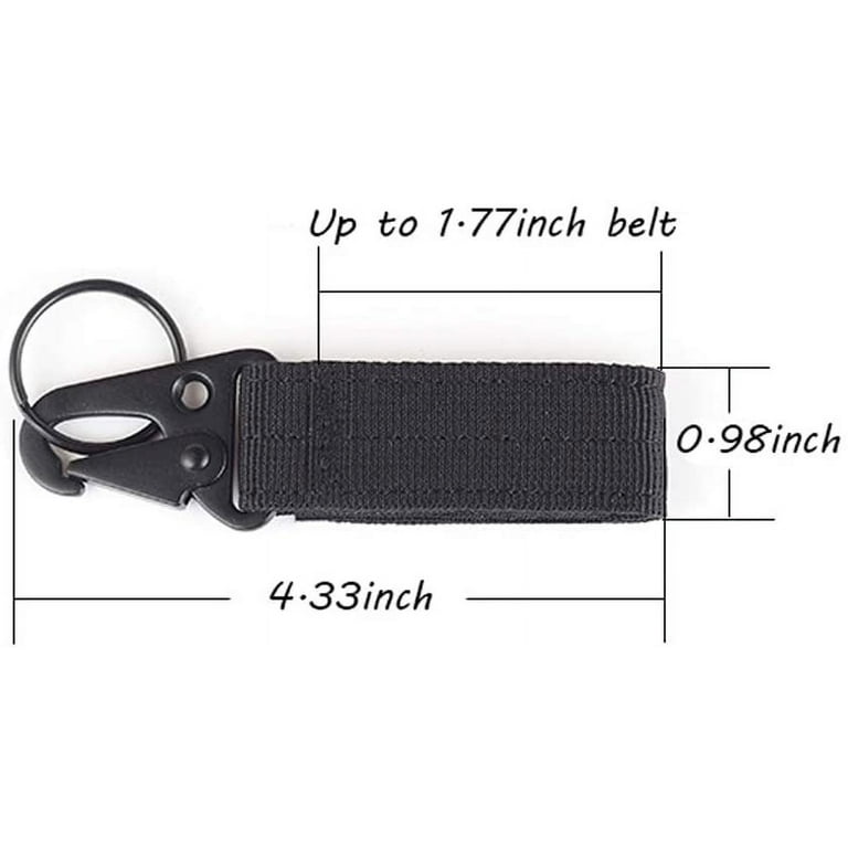 Molle Tactical Carabiner Backpack Belt Hook Quickdraw Survival EDC Nylon  Clip