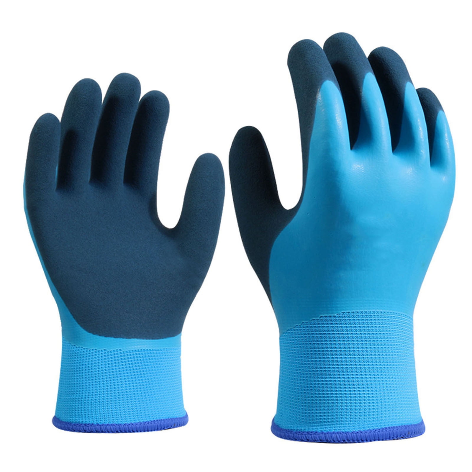 Fully Latex Coated Grip Waterproof Cold Winter Work Gloves Builders Gardening 