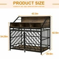 thumbnail image 2 of ZephyPaws 44in Dog Crate Furniture,Large Wooden Dog Kennel Indoor,Heavy Duty Dog Cages with Drawers, 2 of 11