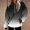 thumbnail image 7 of ZQGJB Ombre Hoodie Tops for Women Fall Casual Tie Dye Gradient Print Long Sleeve Drawstring Hooded Pullover Sweatshirts Loose Oversized Comfy Baggy Sport Shirts Black S, 7 of 7