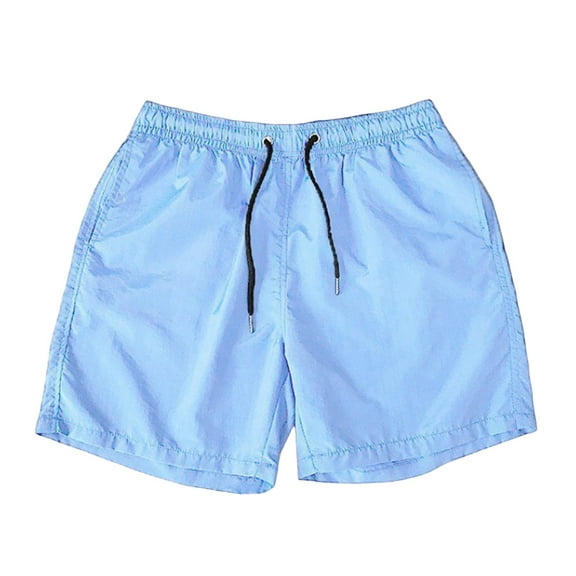kamemir Shorts Men's Belted Cotton Cargo Shorts(Light Blue,XL)
