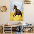 thumbnail image 2 of Animal Decor Wall Hanging Tapestry, Friesian Horse with Mane Gallops in Meadow Equestrian Mystery Vitality Horse Theme, Bedroom Living Room Dorm Accessories, 60 X 80 Inches, by Ambesonne, 2 of 5