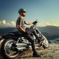 thumbnail image 4 of AHR Half Face German Style Motorcycle Helmet DOT Chopper Cruiser Scooter, 4 of 9