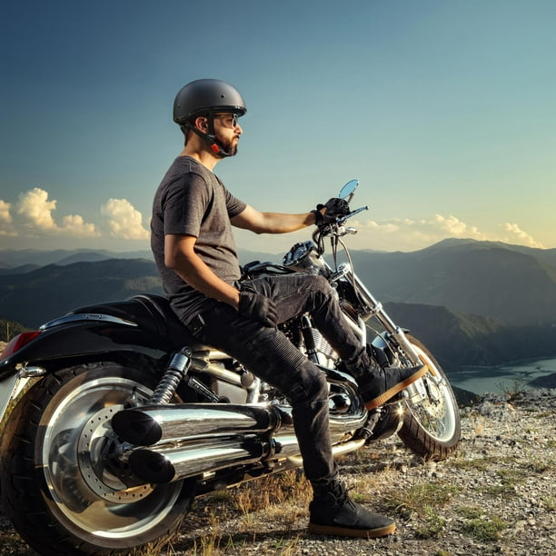 AHR Half Face Motorcycle Helmet DOT Approved Bike Chopper