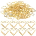 thumbnail image 1 of 100Pcs Gold Heart Paper Clips Cute Small Paper Clips for Funny Heart Clips Kids Office Supplies Paper Clamps Wedding Decoration, 1 of 5