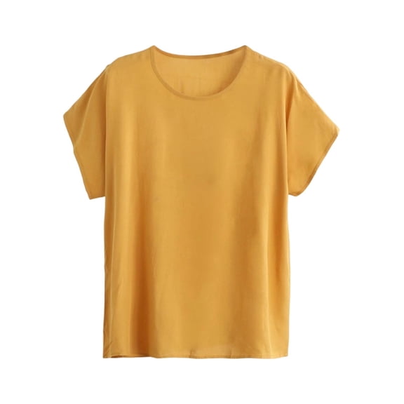 XuJwPNcy Womens Summer Tops Lightweight Basic Round Neck Tee Casual Short Sleeve Plus Size Tshirts Thin Soft Clothes