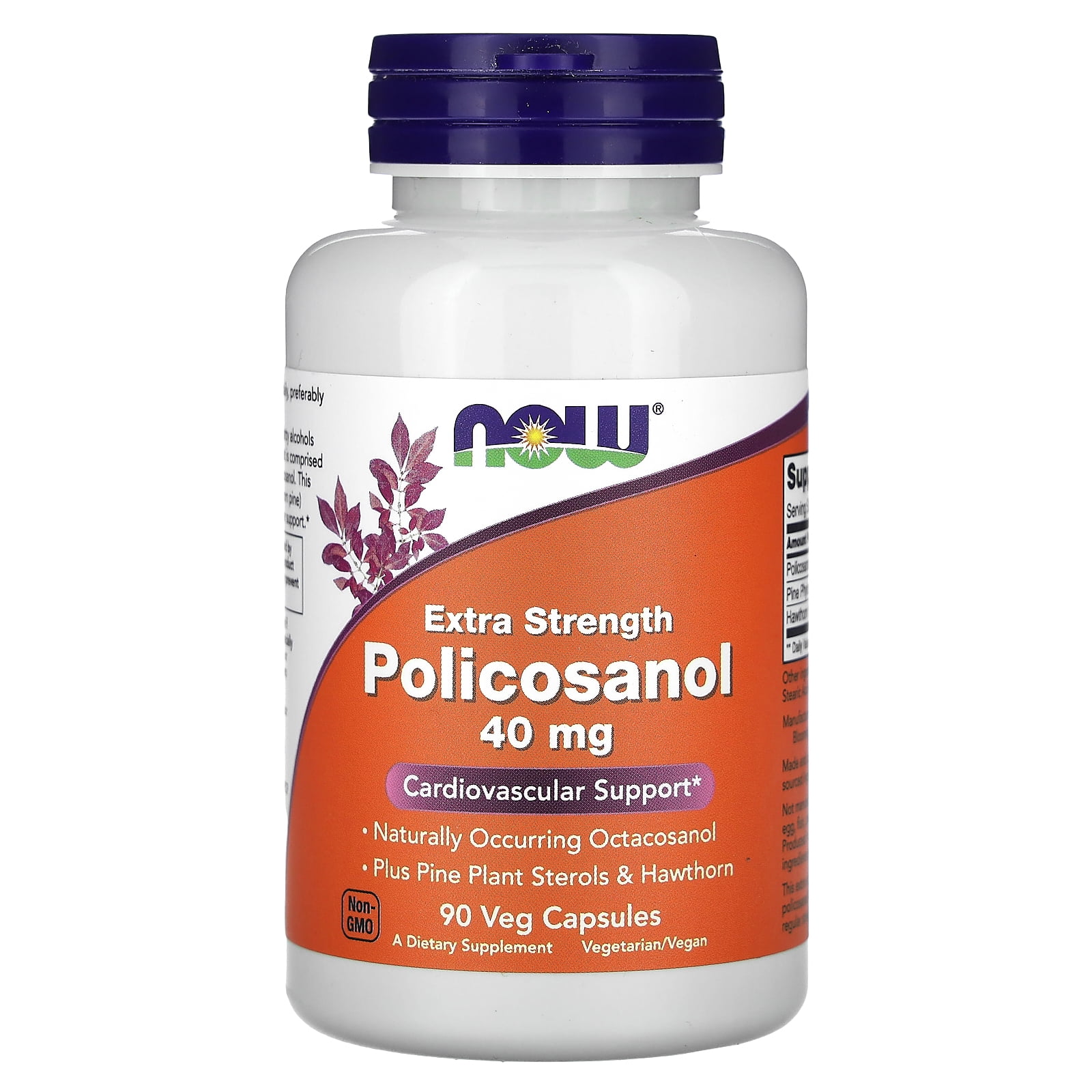 NOW Foods - Policosanol Extra Strength Cholesterol Support - 90 Vegetable Capsule(s)