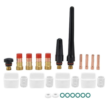 

Big sale 23Pcs TIG Welding Torch Kit Gas Lens Electrode Glass Cup Sealing Ring Set for WP17/18/26