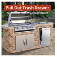 Pull Out Trash Drawer 13.6" W x 26" H x 19.3" D Builtin Single Trash
