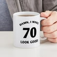 thumbnail image 4 of CafePress - 70 Yr Old Gag Gift Mug - 11 oz Ceramic Mug - Novelty Coffee Tea Cup, 4 of 4