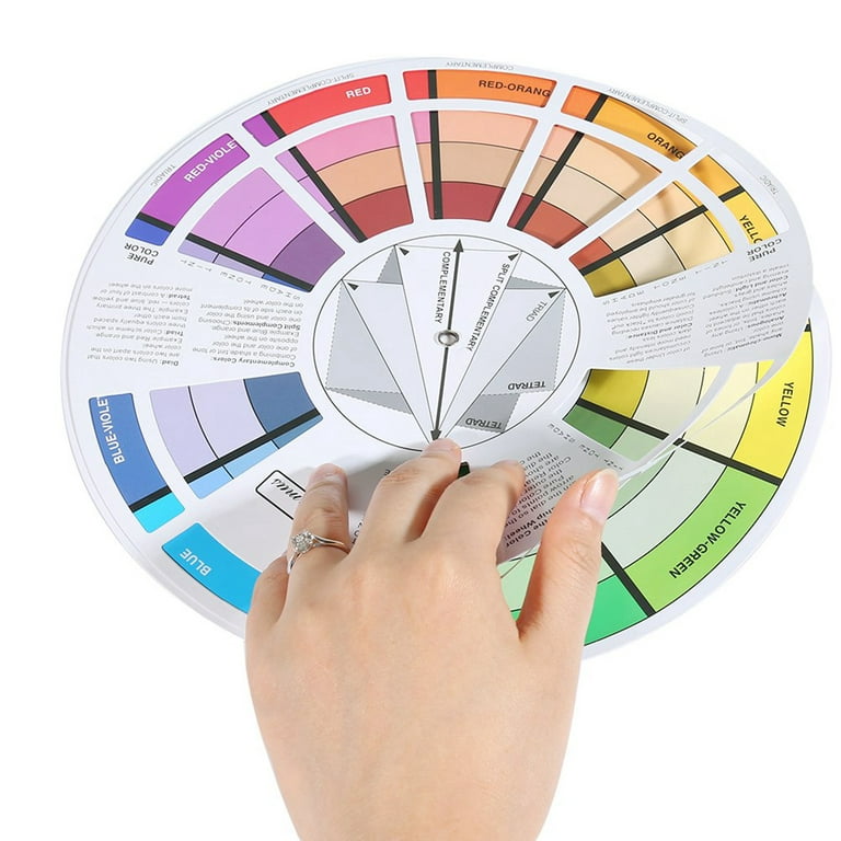 Makeup Color Chart, 12 Color Mix Color Wheel, Color Wheel, Color Matching  Tool For Painting Paper Card Supplies For Nail Art 