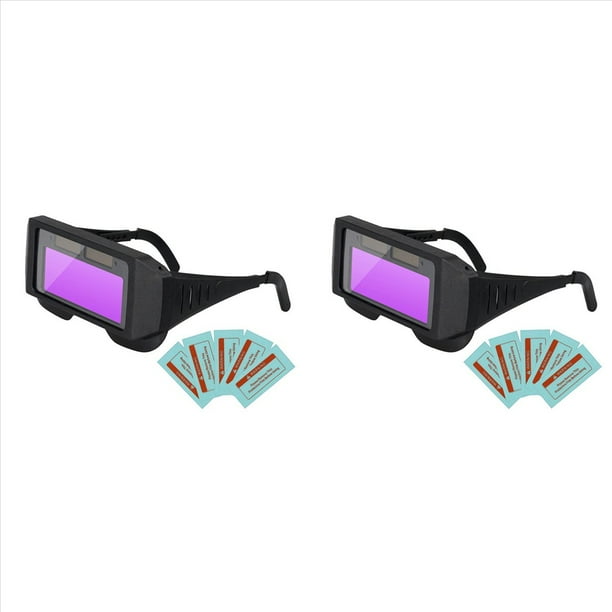 2X Solar Auto Oscurecimiento Lcd Soldadura Casco Gafas Máscara Gafas Protector de Ojos Tapa de Soldador Gafas Máquina Máscara de Soldadura