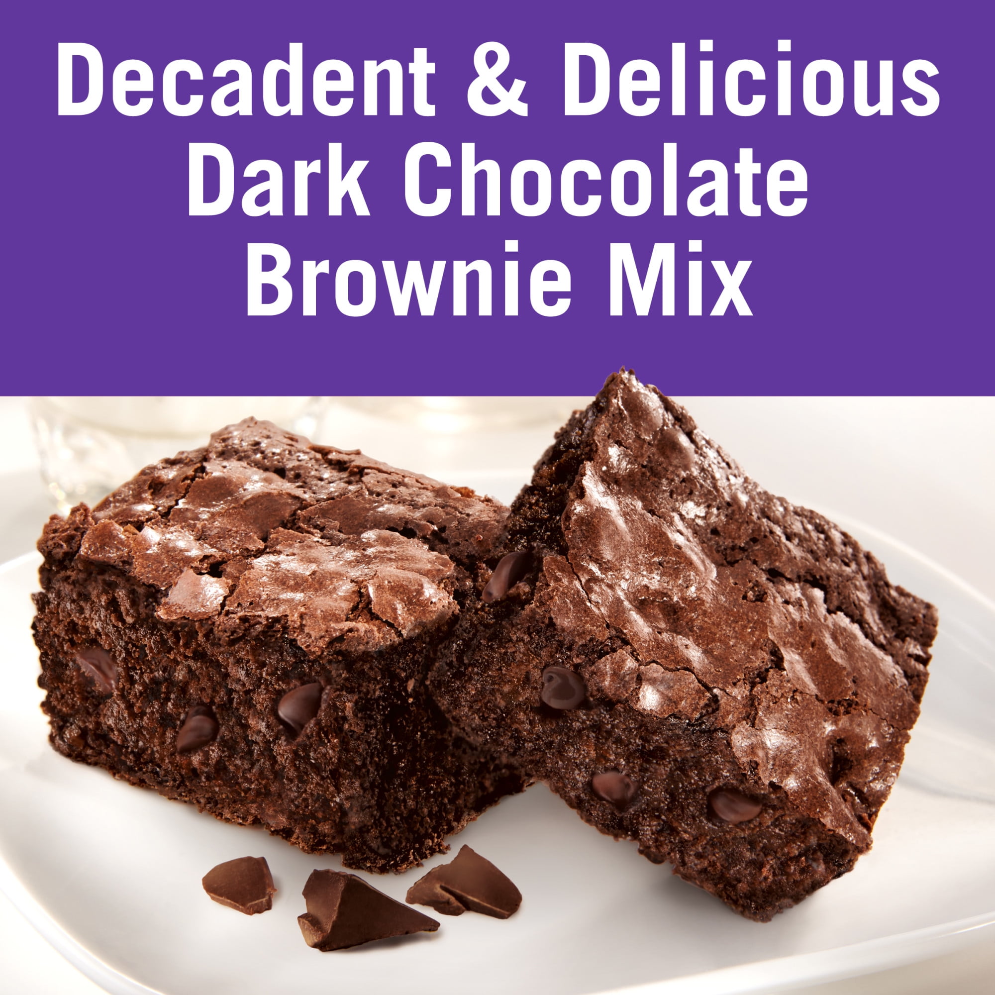 (6 pack) White Lily Dark Chocolate Brownie Mix, 18 oz Box