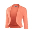 thumbnail image 2 of Doublju Women's 3/4 Sleeve Bolero Open Front Cardigans (Plus Size Available), 2 of 4