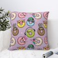 thumbnail image 4 of Fuzoiu Cute Donuts Print Square Pillow Cover,Hidden Zipper Design,Luxury Square Pillow Case, Throw Pillow,Couch Cushion-26"x26", 4 of 7
