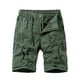 thumbnail image 3 of Puntoco Pantalones Cortos Cargo Microelásticos Para Hombre, Pantalones Con Cordón Multibolsillos, Pantalones Deportivos, Pantalones Cortos, Verde Militar (36) Xl, 3 of 3