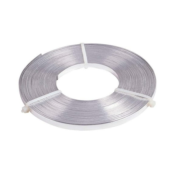 Aluminum Wire Flat Silver 5mm about 32.8 Feet(10m)/roll