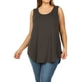 thumbnail image 1 of TheLovely Women & Plus Scoop Neck Sleeveless Round Hem Relaxed Fit Casual Tank Top, 1 of 4