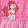 thumbnail image 4 of Disney Princess Toddler Girls Dresses Ariel Graphic Mesh Strappy Dress with Sheer Cloak Set Size 3-4T, 4 of 7