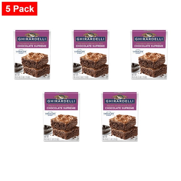 Ghirardelli Supreme Chocolate Brownie Mix 18.75 oz - 5 Pack