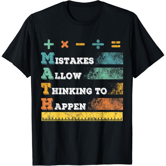 Math Lover Mistakes Allow Thinking To Happen Teacher Vintage T-Shirt