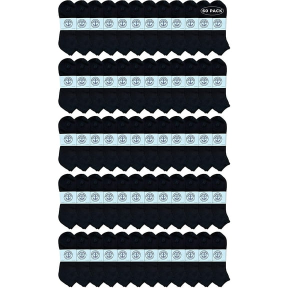 Yacht & Smith Mens Wholesale Bulk No Show Ankle Socks, Big And Tall Cotton Sport Athletic Sock Size 13-16