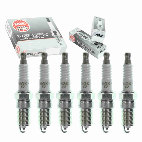 6 pc NGK V-Power Spark Plugs compatible with Chevrolet C1500 4.3L V6 1996-1998